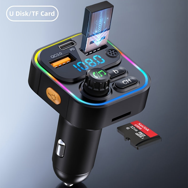 Transmissor FM Bluetooth para Carro, USB