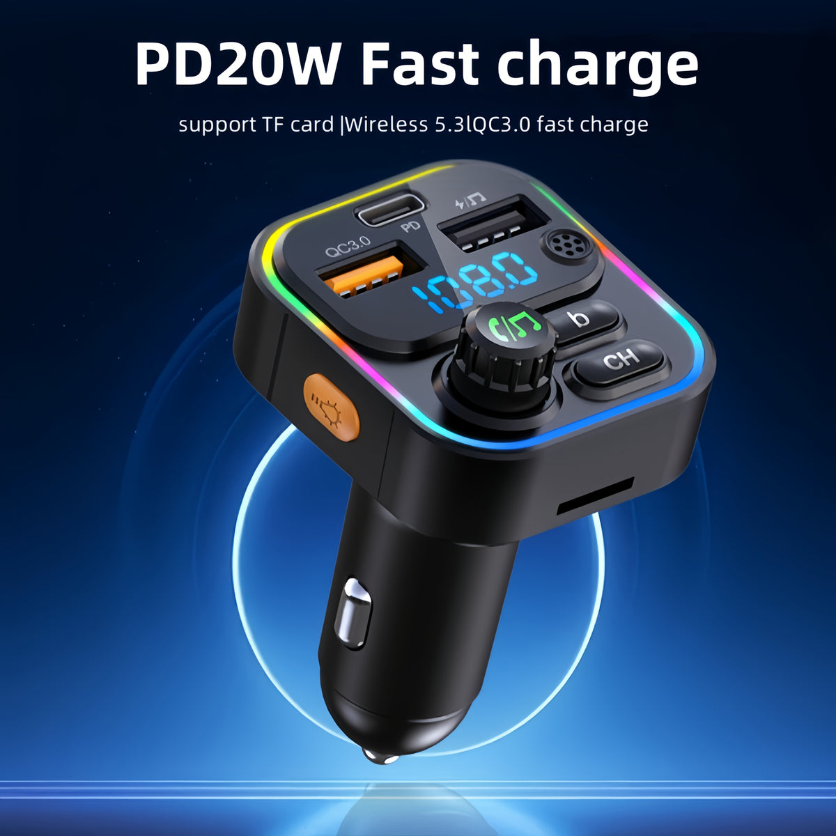 Transmissor FM Bluetooth para Carro, USB – foto 2