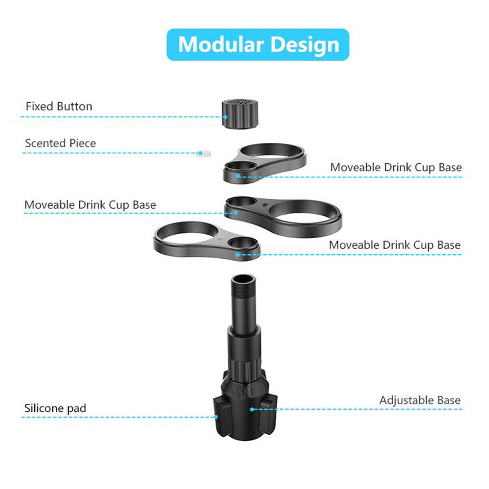 Expansor de Porta-Copos 3-em-1 para Carro
