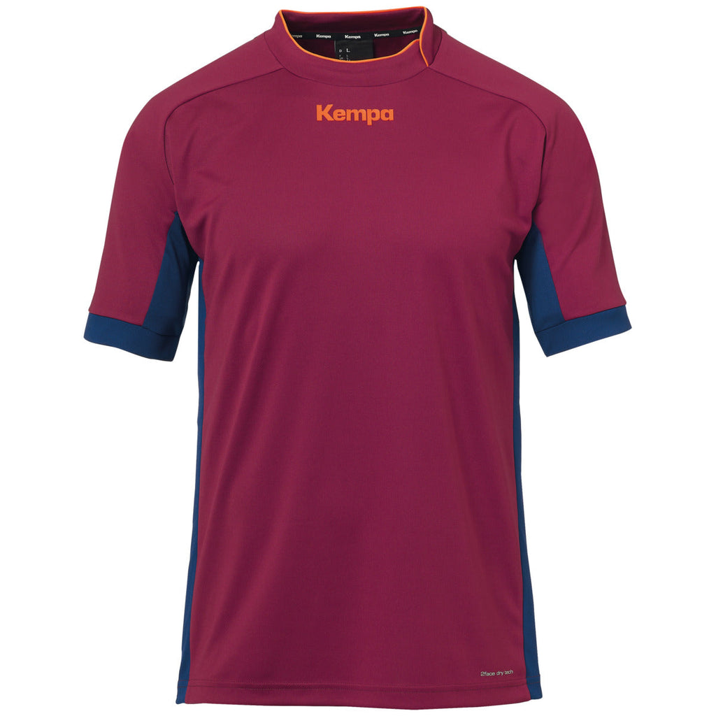 T-shirt Kempa Prime – Grená e Azul-marinho