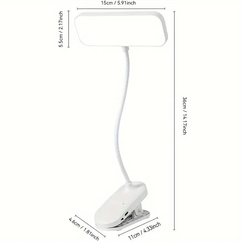 Candeeiro LED de Secretária com Pinça USB