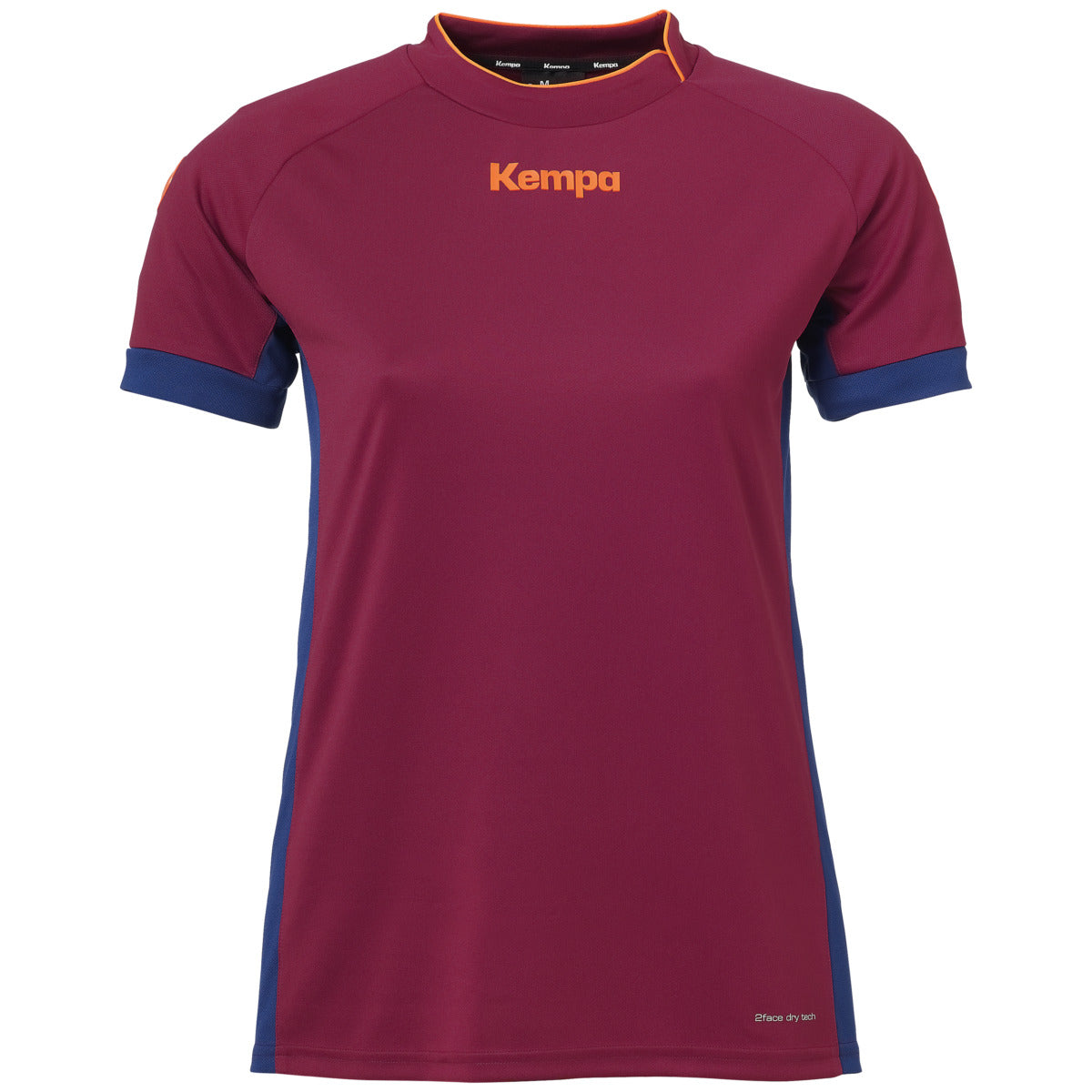 T-shirt Kempa Prime para Mulher – Grená e Azul-marinho