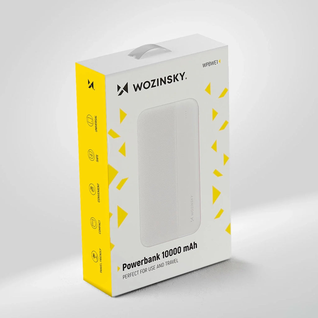 Wozinsky Powerbank Li-Po 10000mAh 2 x USB Branco (WPBWE1)