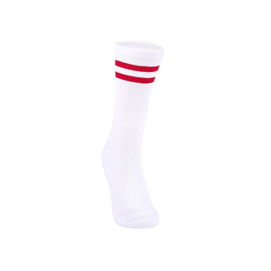 Meias Desportivas The Captain Socks – Branco e Vermelho