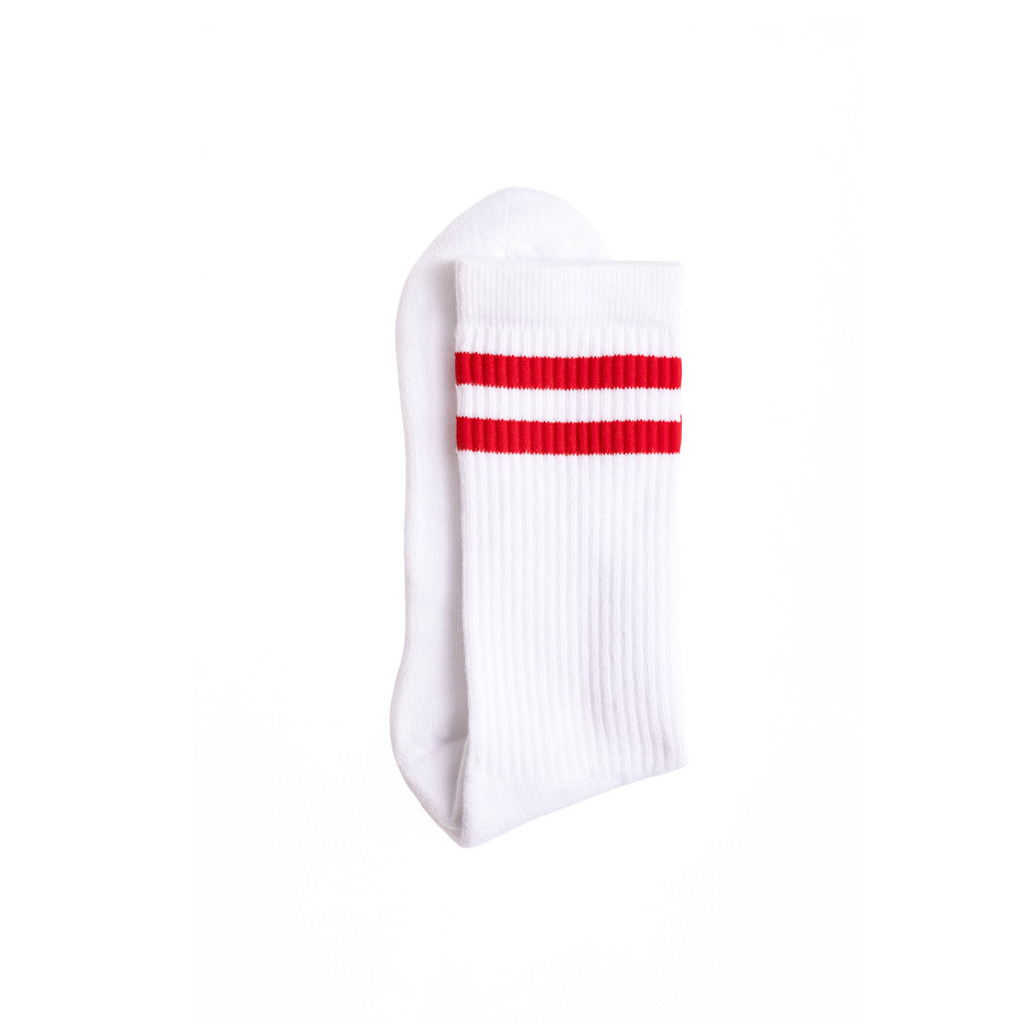 Meias Desportivas The Captain Socks – Branco e Vermelho