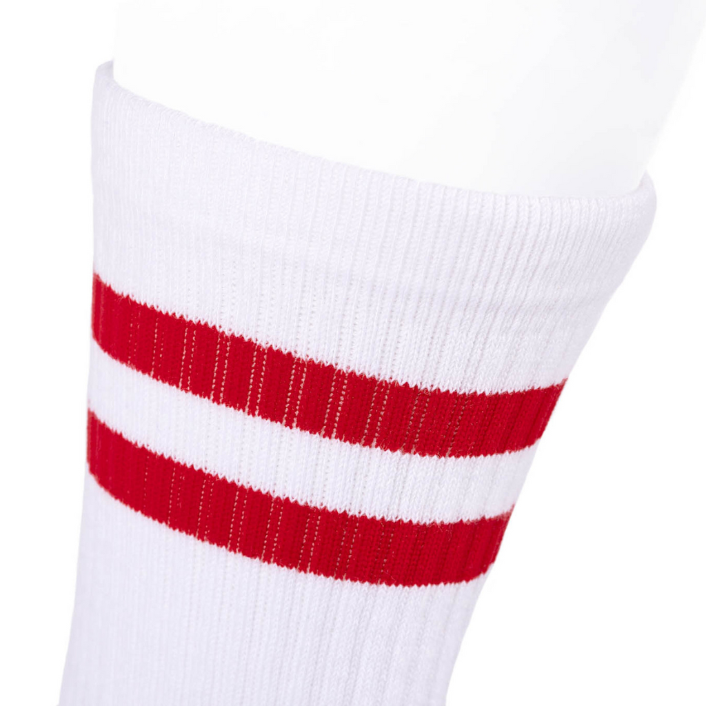 Meias Desportivas The Captain Socks – Branco e Vermelho