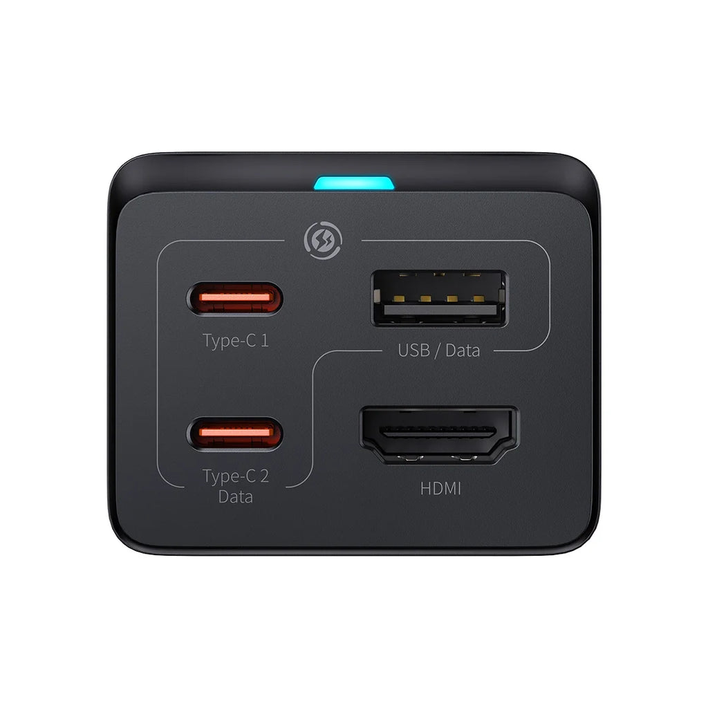 Carregador Rápido Baseus GaN5 Pro 67W USB-C/USB-A Preto + HDMI