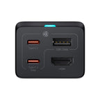 Carregador Rápido Baseus GaN5 Pro 67W USB-C/USB-A Preto + HDMI