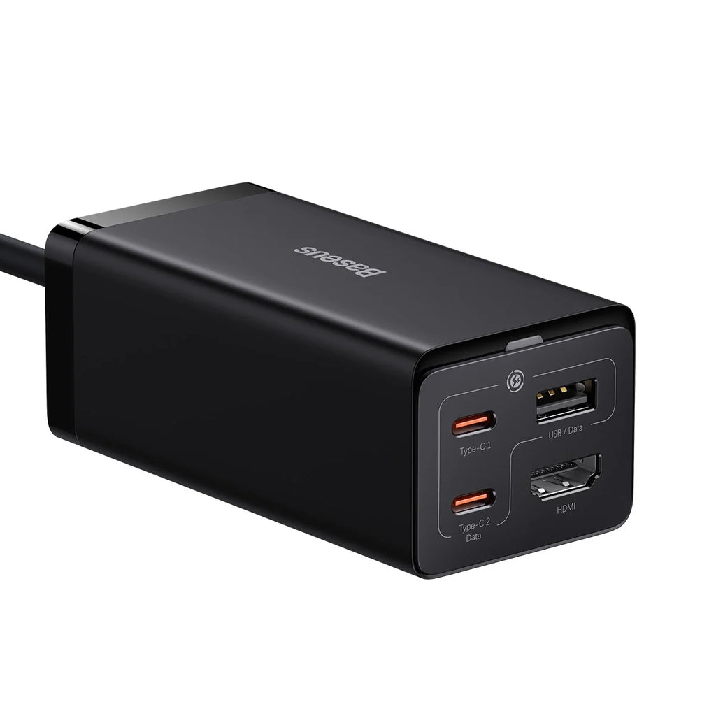Carregador Rápido Baseus GaN5 Pro 67W USB-C/USB-A Preto + HDMI