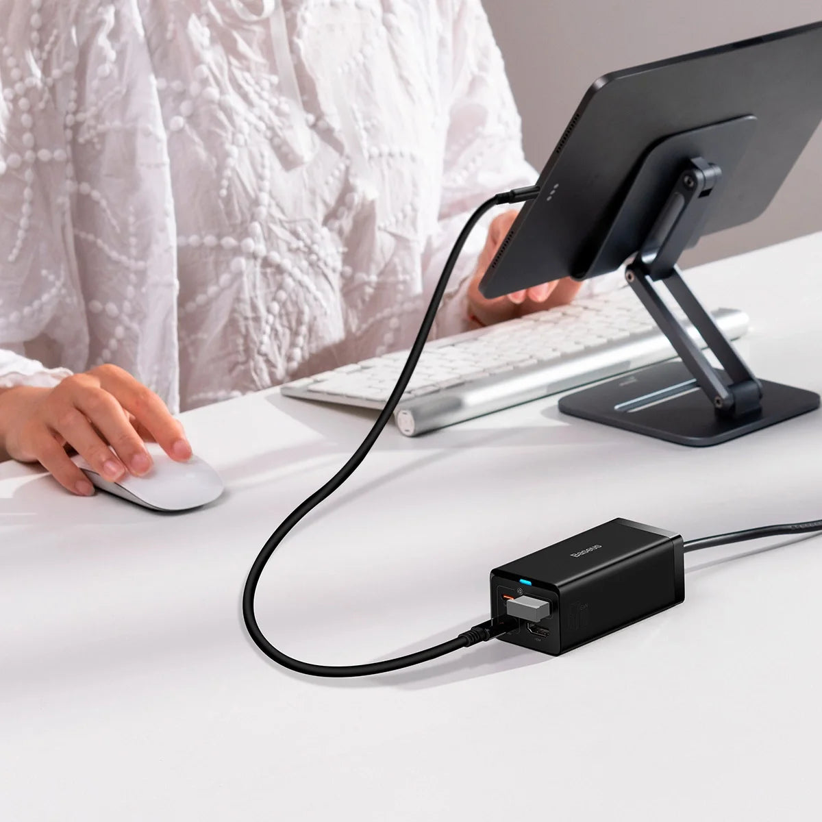 Carregador Rápido Baseus GaN5 Pro 67W USB-C/USB-A Preto + HDMI