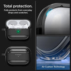 Capa Rugged Armor Spigen para Apple AirPods Pro 1 / 2, Preto Mate