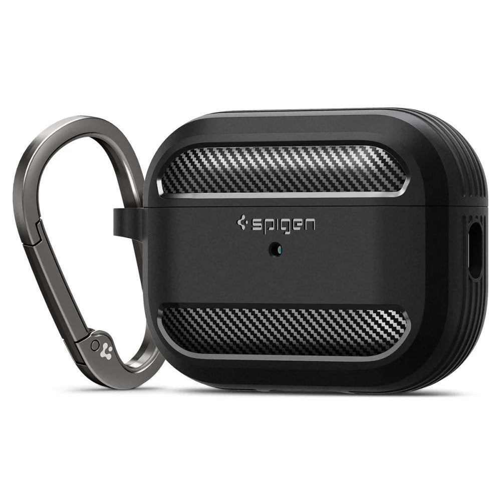 Capa Rugged Armor Spigen para Apple AirPods Pro 1 / 2, Preto Mate