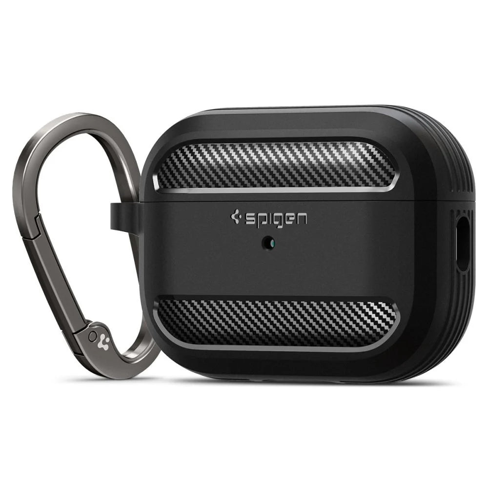 Capa Rugged Armor Spigen para Apple AirPods Pro 1 / 2, Preto Mate