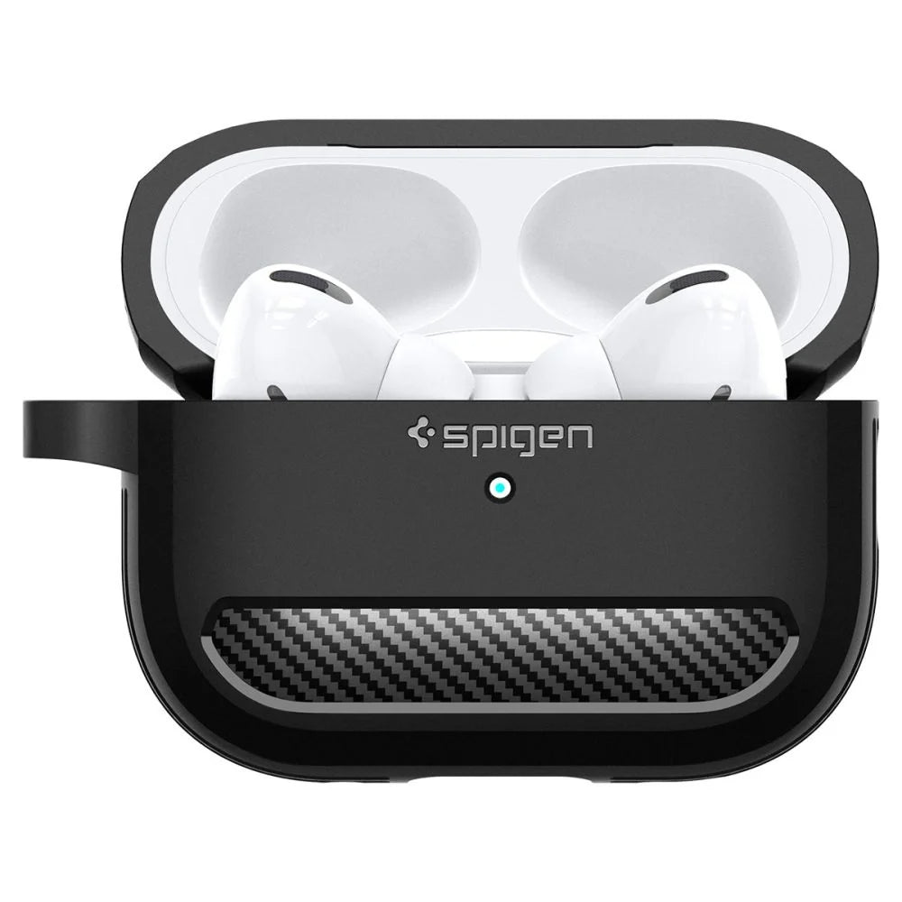 Capa Rugged Armor Spigen para Apple AirPods Pro 1 / 2, Preto Mate