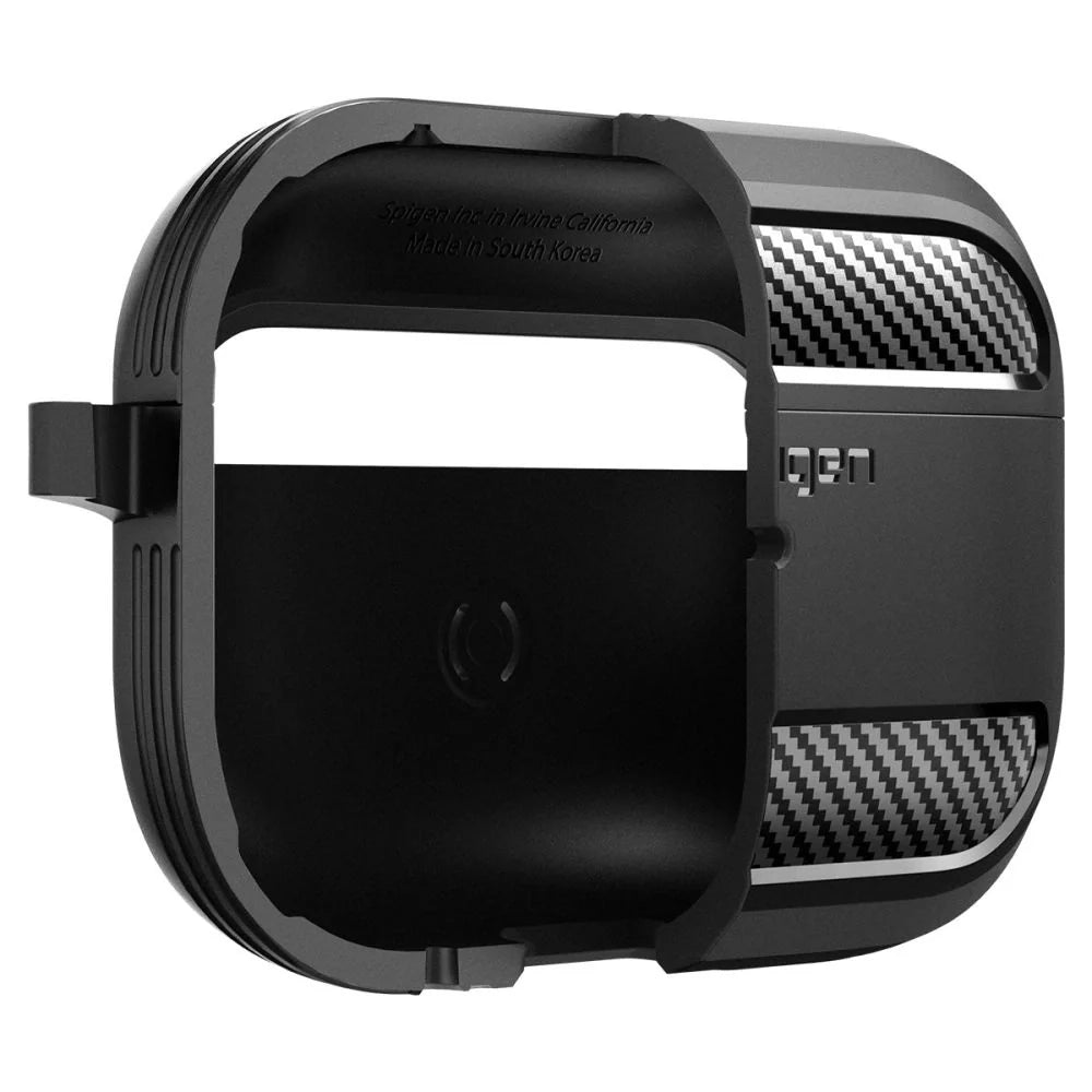 Capa Rugged Armor Spigen para Apple AirPods Pro 1 / 2, Preto Mate