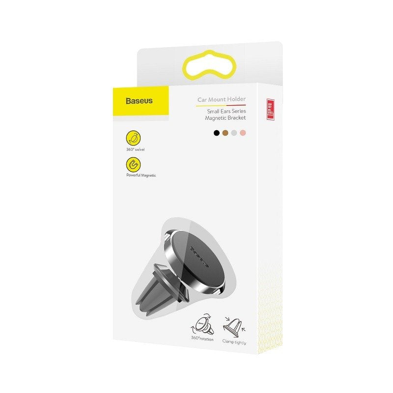 Suporte Magnético Preto para Ventoinha do Carro Baseus / Íman para Smartphone incluído