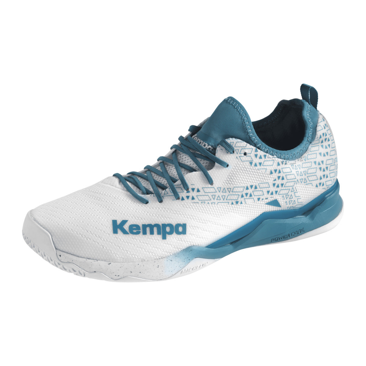 Sapatilhas de Andebol Kempa Wing Lite 2.0 – Branco e Azul-petróleo