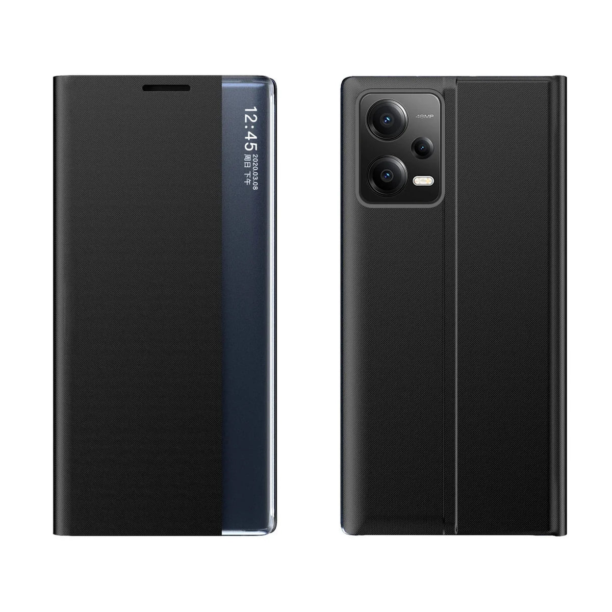 Capa para Xiaomi Redmi Note 12 Pro+ com Flip Stand Preta