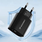 Wozinsky WGWCB Carregador de Parede USB-A USB-C 20W / Preto