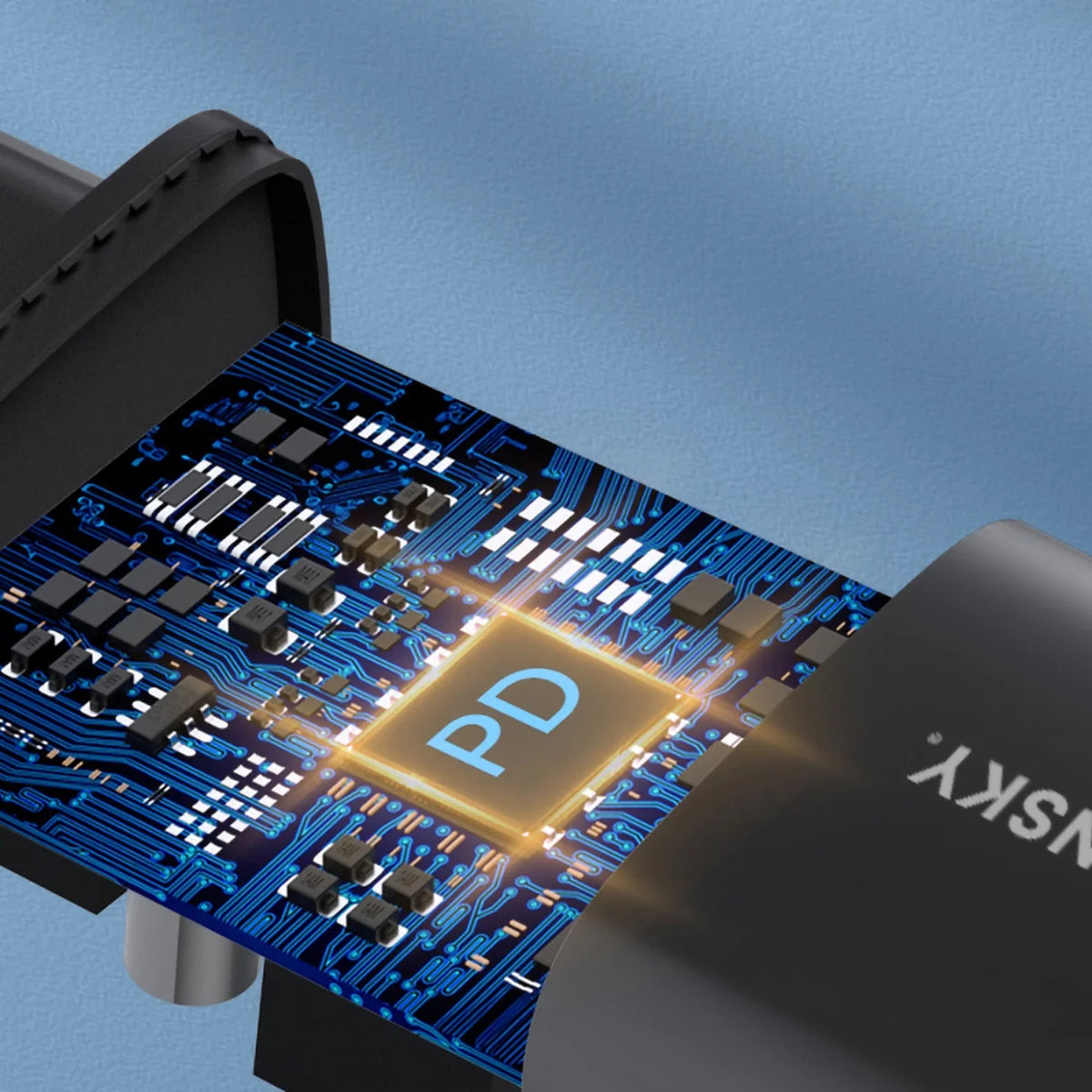 Wozinsky WGWCB Carregador de Parede USB-A USB-C 20W / Preto