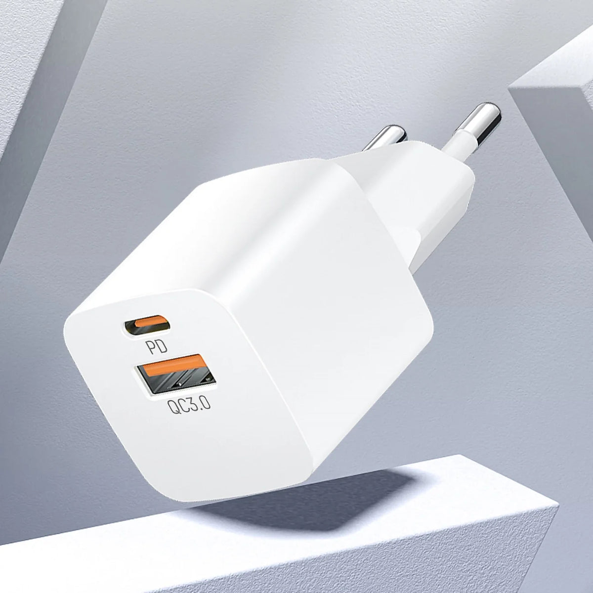 Carregador de Parede USB-C + USB-A 20W Wozinsky CMWCW Branco