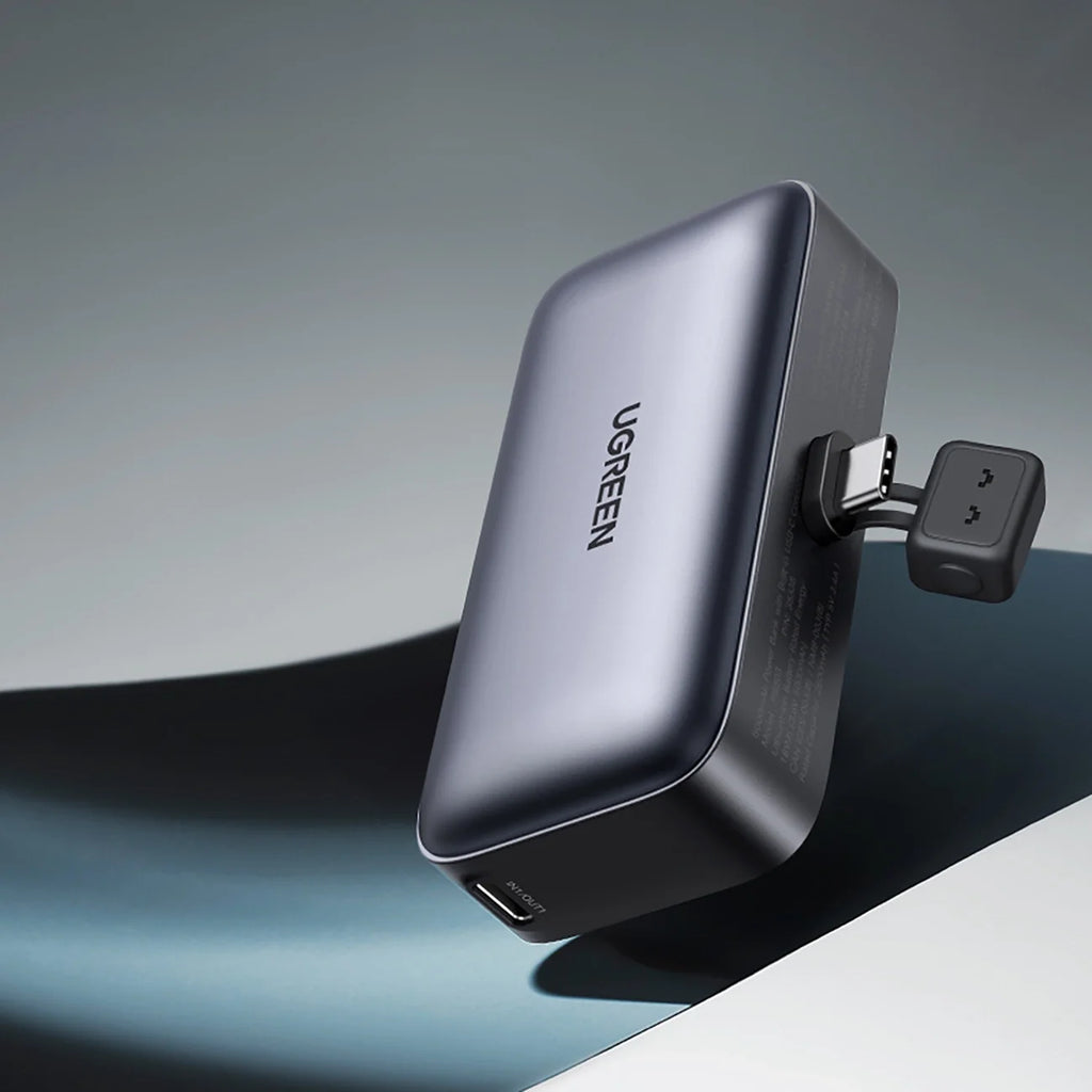 Power Bank UGREEN 5000mAh c/ conector USB-C integrado