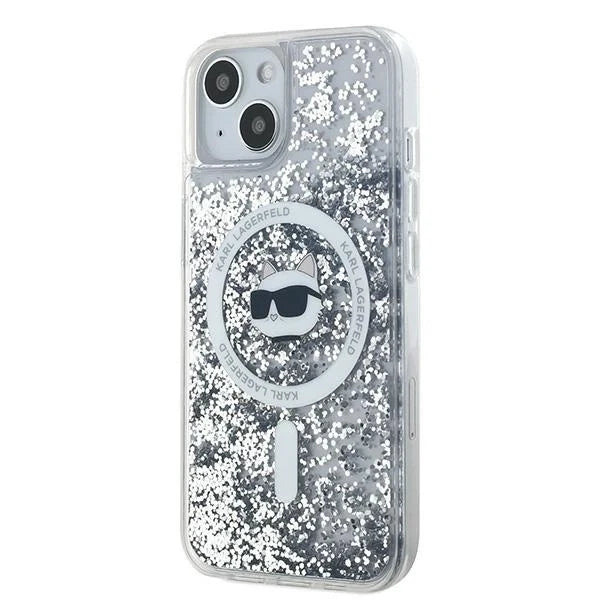 Capa MagSafe KARL LAGERFELD Transparente com Glitter para iPhone 14