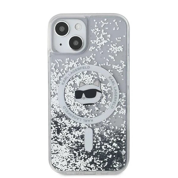 Capa MagSafe KARL LAGERFELD Transparente com Glitter para iPhone 14