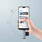 Leitor de Cartão SD e MicroSD Tech-Protect UltraBoost USB-A/USB-C OTG Cinza
