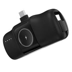Mini Power Bank Wozinsky WF16-YCS Preta / 5000mAh / 15W / USB-C / com Cabo USB-C Integrado e Carregador para Apple Watch