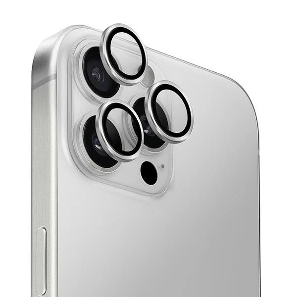 Uniq Optix Protetor de Lente de Câmera em Alumínio para iPhone 14 e 15  Pro / Pro Max Prateado com Aplicador