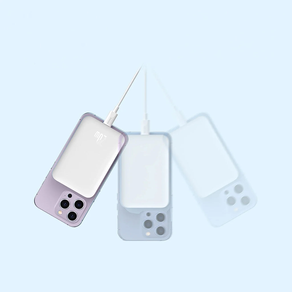 Powerbank Baseus Magnetic Mini Air 6000mAh 20W MagSafe, Carregamento Rápido Sem Fios
