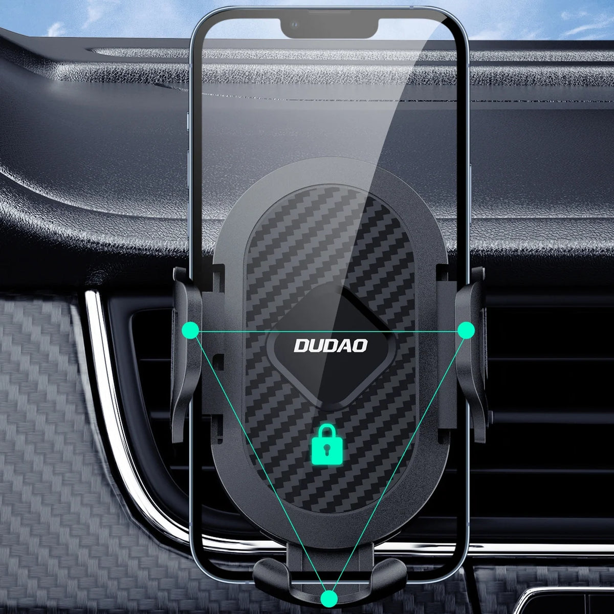 Suporte Smartphone Dudao F2+ Grelha Ventilação Preto