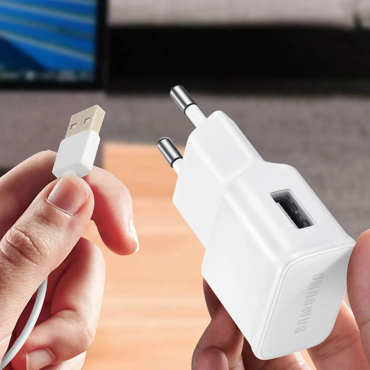 Carregador USB-A Oficial Samsung Inclui cabo USB-A para USB-C 15W EP-DR140AWE