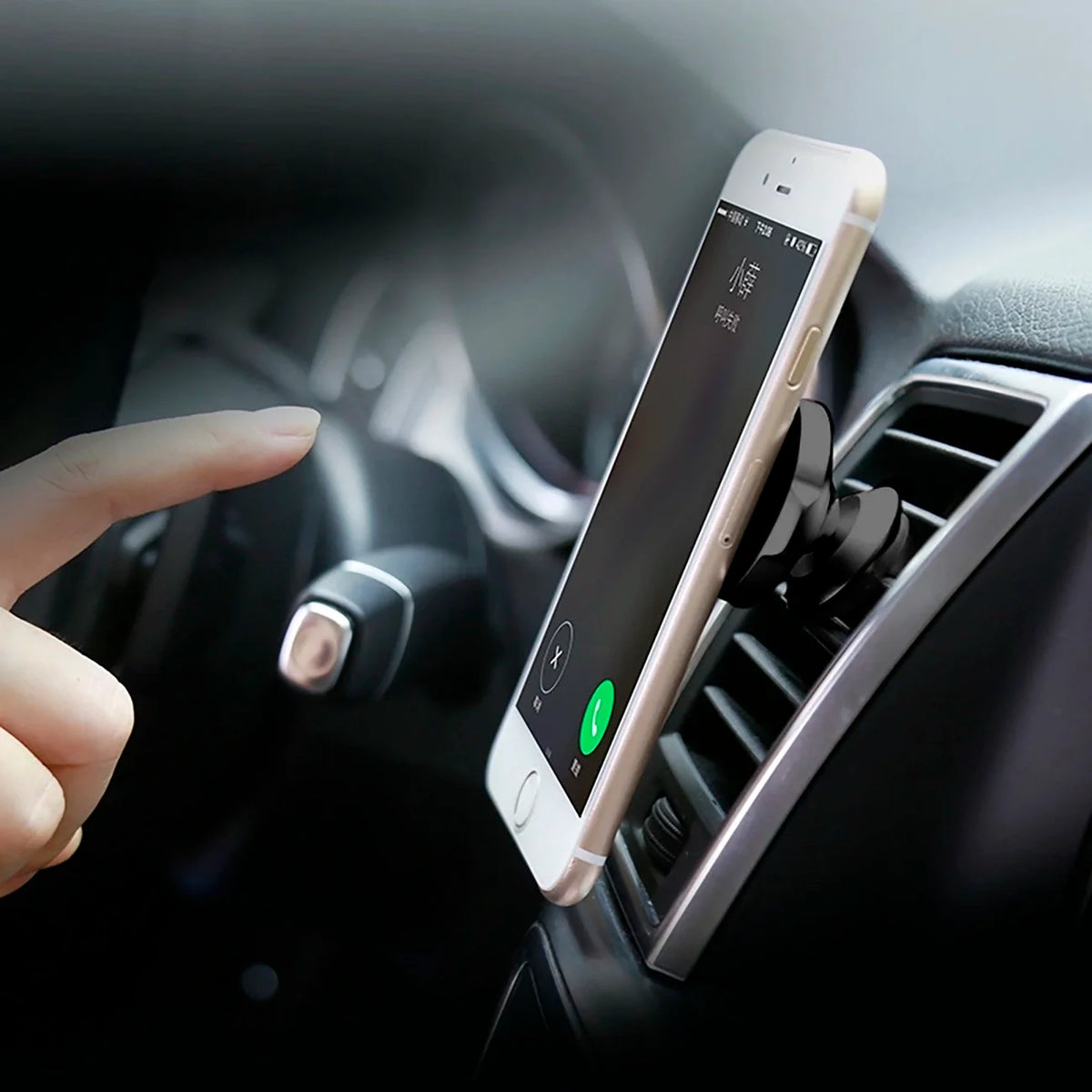 Suporte Magnético Preto para Ventoinha do Carro Baseus / Íman para Smartphone incluído