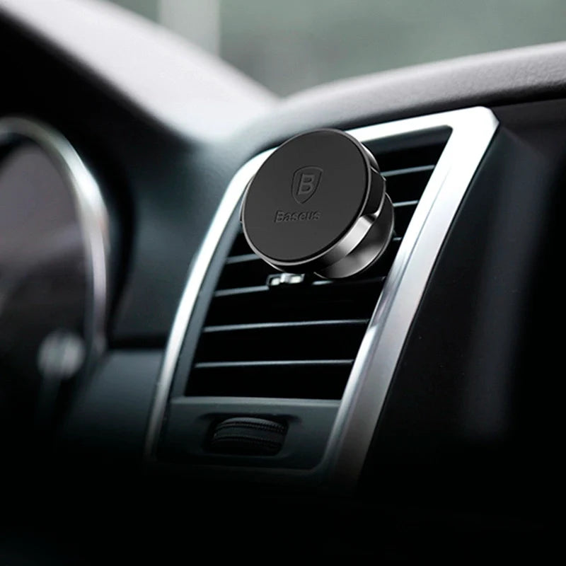 Suporte Magnético Preto para Ventoinha do Carro Baseus / Íman para Smartphone incluído