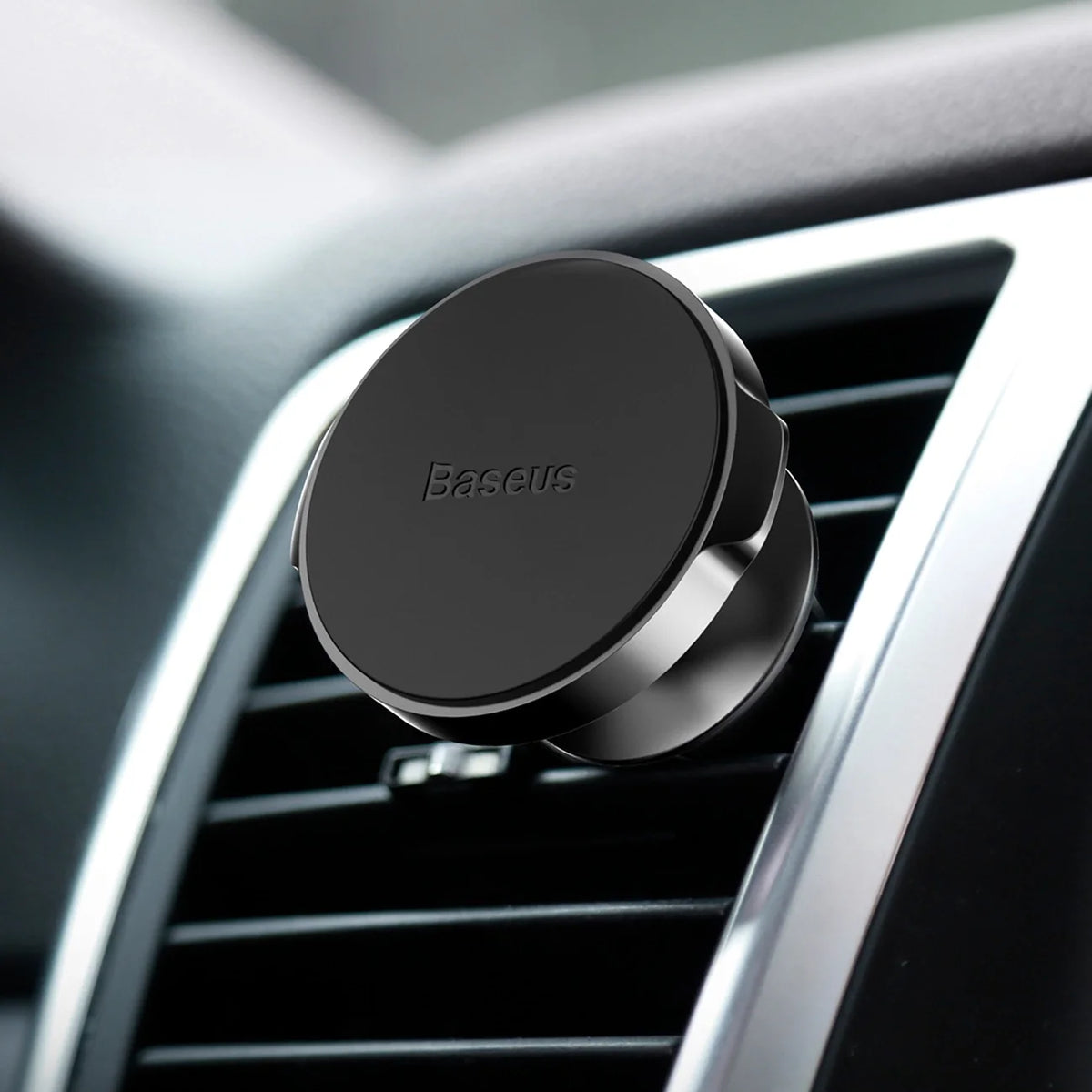 Suporte Magnético Preto para Ventoinha do Carro Baseus / Íman para Smartphone incluído