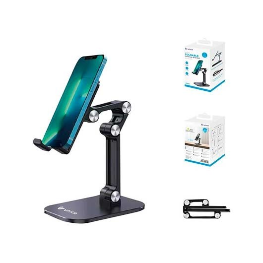 Suporte de Secretária Unico 4 Eixos para Smartphone até 7” Preto
