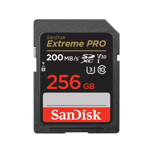 Cartão de Memória SDXC SanDisk Extreme PRO 256GB (200MB/s) UHS-I, U3, V30