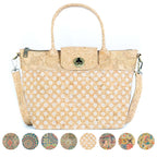 Mala de Mão de Cortiça com Padrão de Azulejo MB Cork BAGD-611