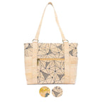 Mala Tote de Cortiça com Bolso com Fecho MB Cork BAGP-326