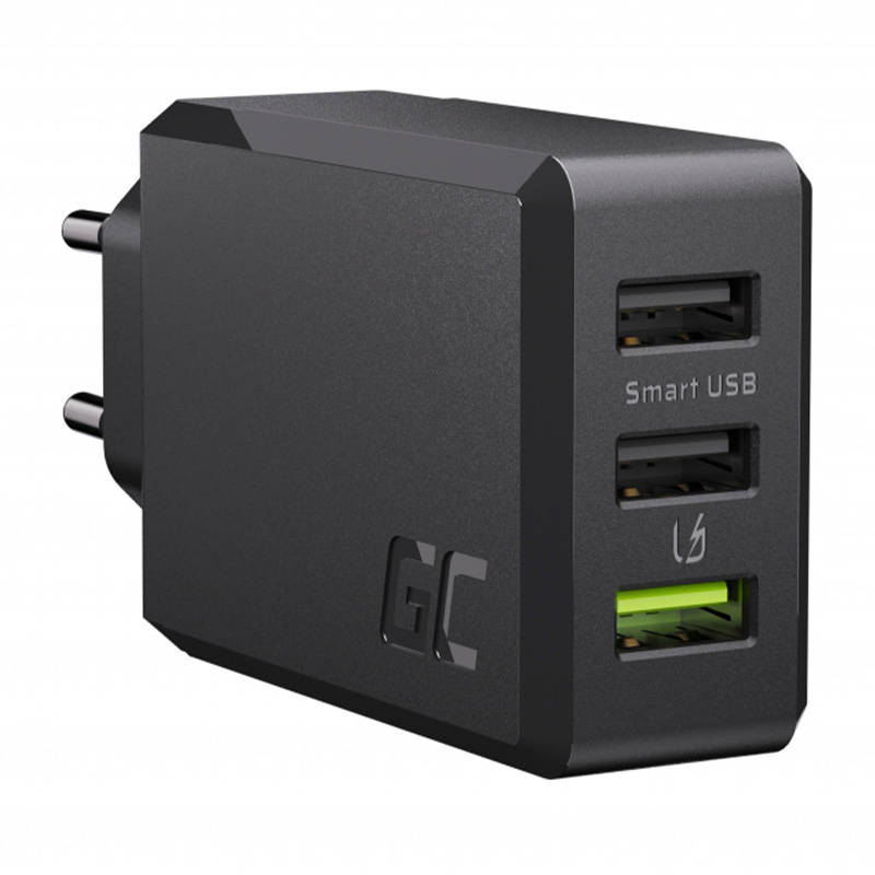 Carregador Universal Green Cell GC ChargeSource3 3x USB 30W, Carregamento Rápido Ultra Charge
