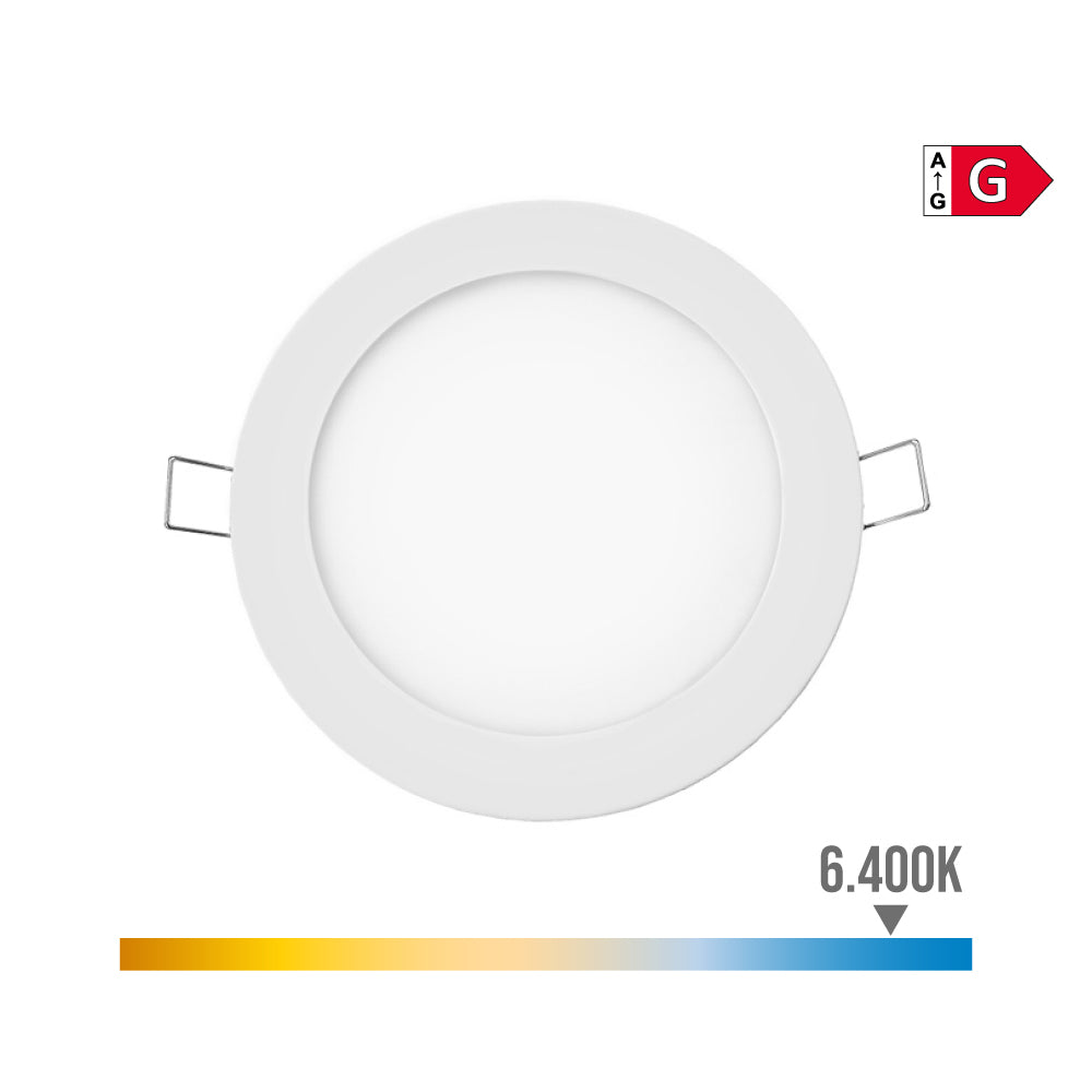 Mini Downlight LED 6W 320 Lúmens Redondo Ø11,7cm 6.400K Moldura Branca