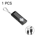 Mini Luz de Clip COB Recarregável, com Luz Vermelha Intermitente
