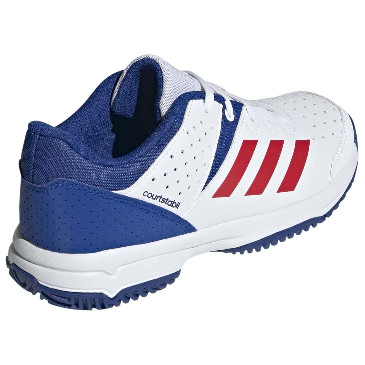 Adidas Court Stabil Jr – Branco e Azul
