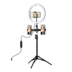Ring Light LED PULUZ PKT3099B 12” com Tripé Ajustável e Suporte Duplo para Smartphone
