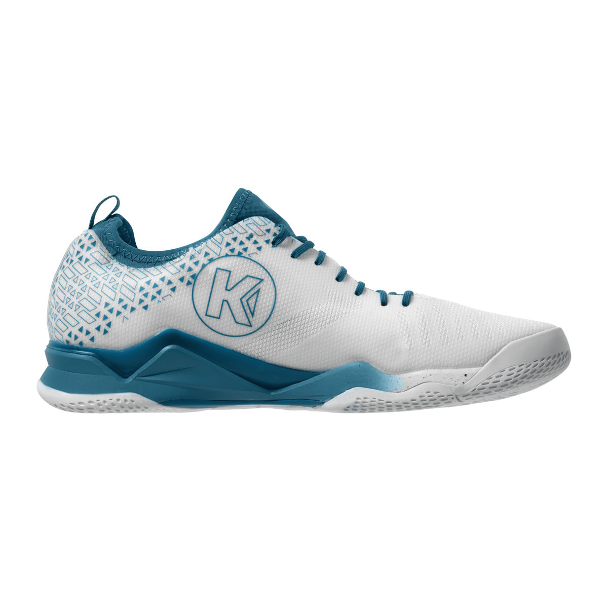 Sapatilhas de Andebol Kempa Wing Lite 2.0 – Branco e Azul-petróleo