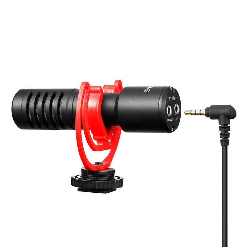 Microfone Boya BY-MM1+ Cardioide 3,5 mm para Smartphone e Câmara