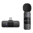 Microfone de Lapela Sem Fios BOYA BY-V1 compatível com iPhone