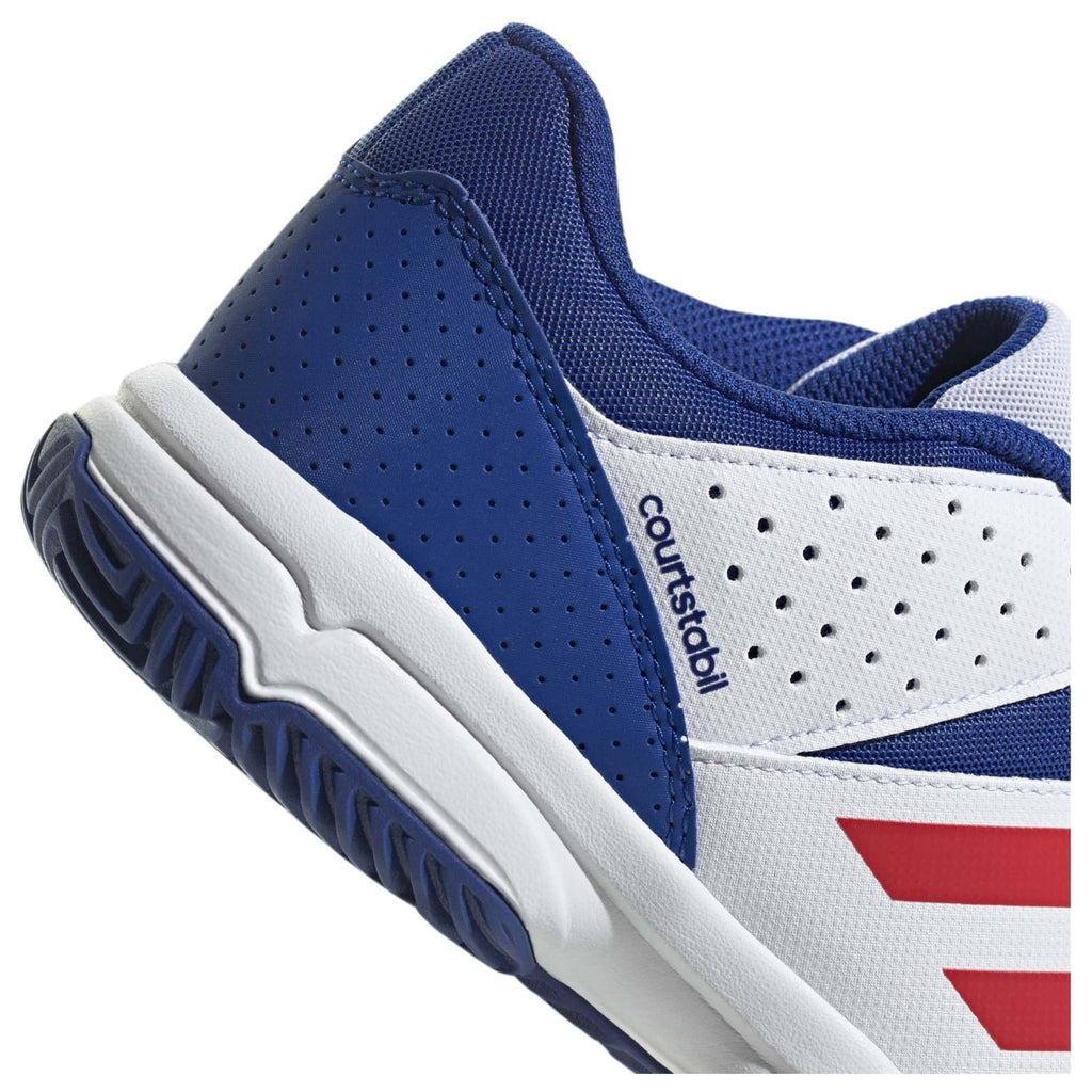 Adidas Court Stabil Jr – Branco e Azul